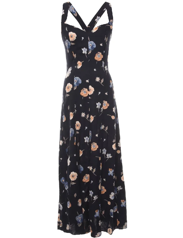 Floral Pattern Dress - S