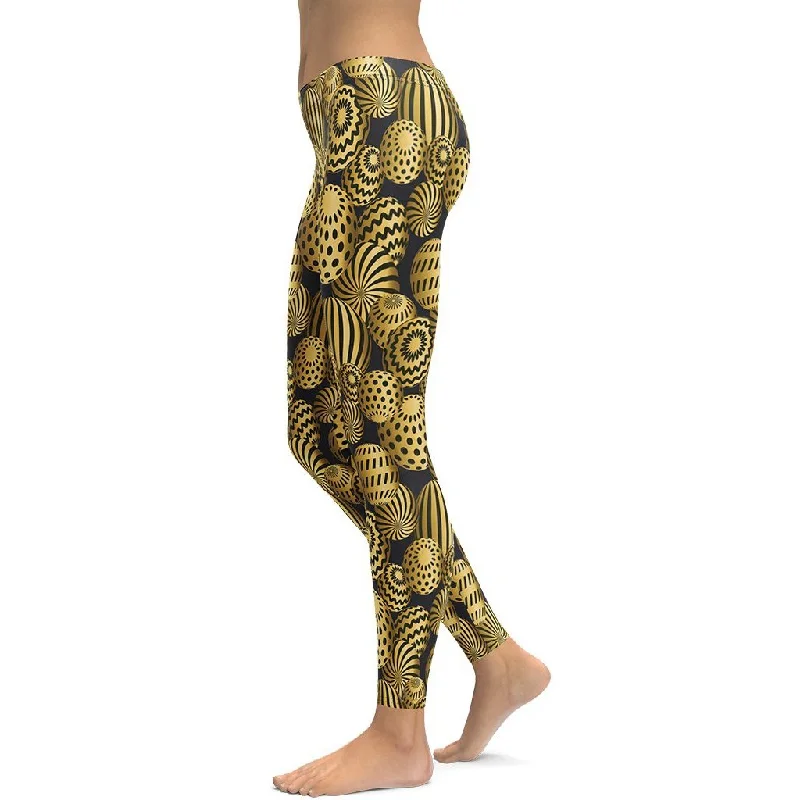 Golden Easter Eggs Leggings