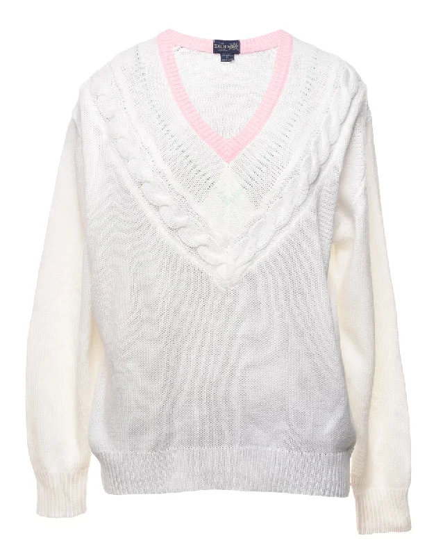 Izod Cable Knit Jumper - M