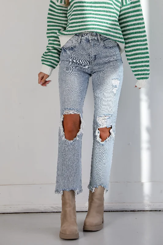 Jodie Light Wash Distressed 90s Vintage Dad Jeans