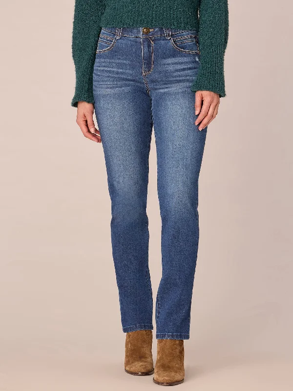 "Ab"solution Mid-Rise Straight Leg Jeans