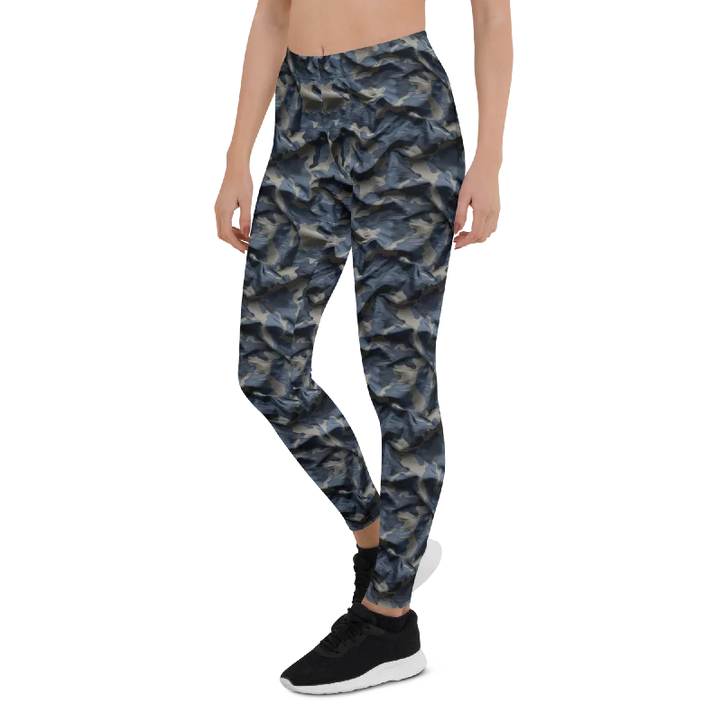 3D Navy Camo Leggings