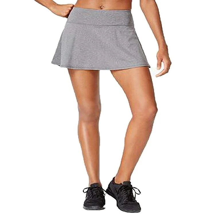 Ideology Women's Flared Performance Skort Charcoal Melange Size Extra Small - Grey - X-Small