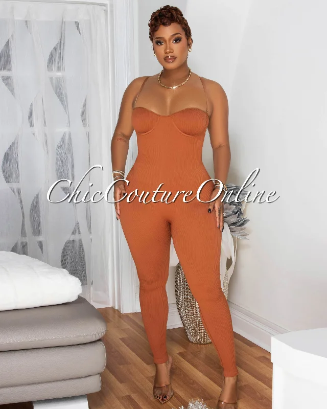 Leonie Sienna Ribbed BodyCon Jumpsuit