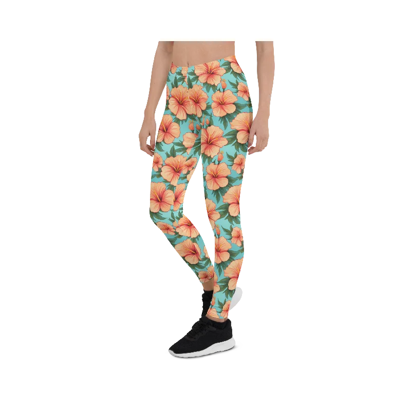 Tropical Hibiscus Leggings