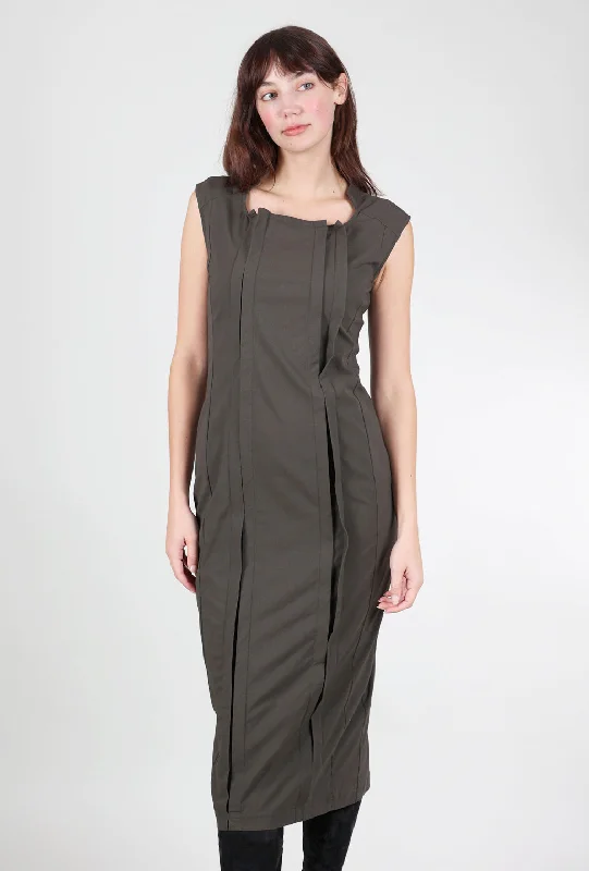 Inset Pleat Shapely Dress, Jungle