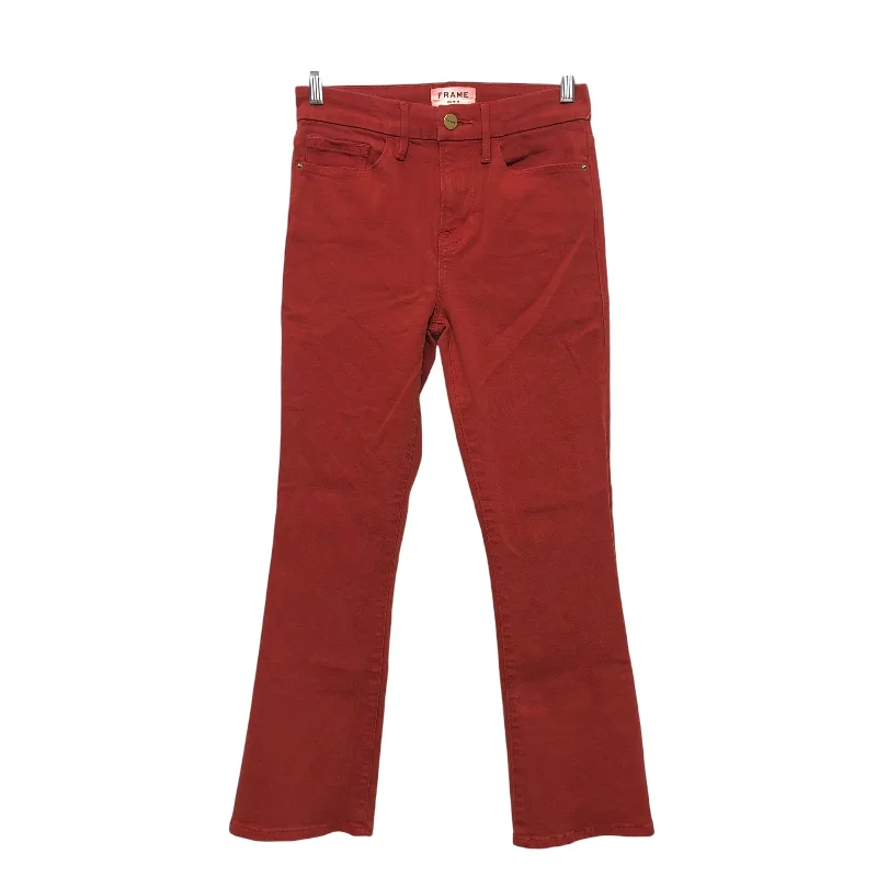 Jeans Boot Cut By Frame In Red, Size:2