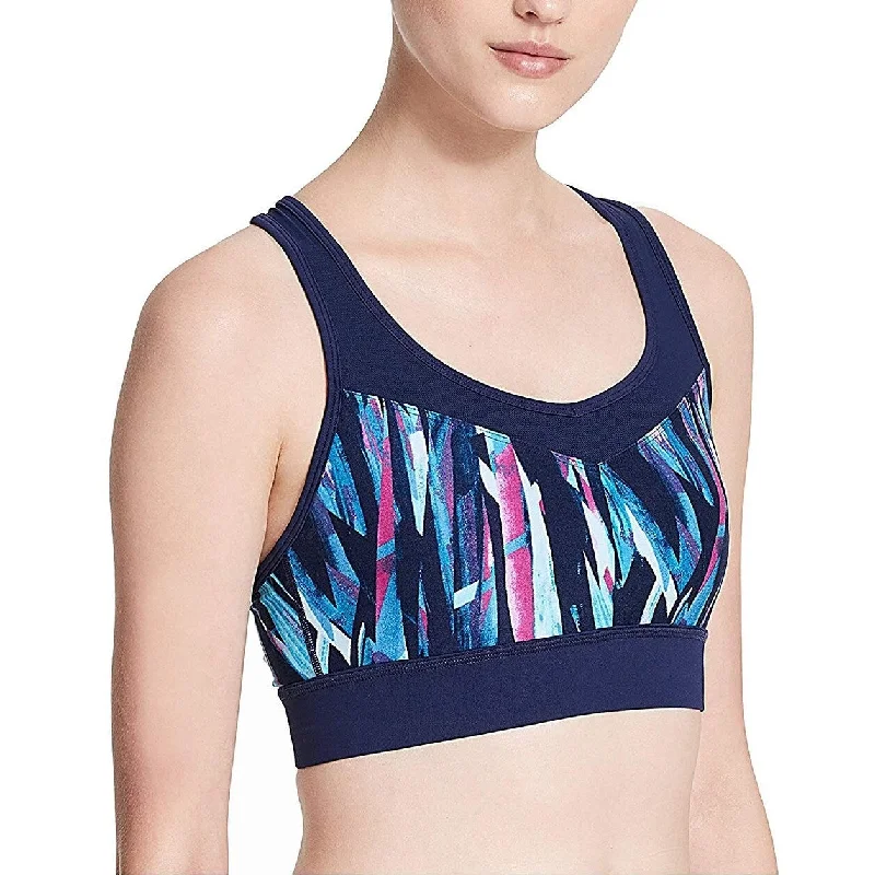 Calvin Klein Women's Explosion Printed Medium-Suppo Pink Combo Size Extra Large - Blue - X-Large