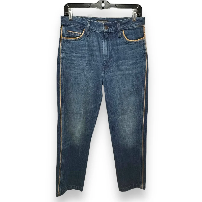 Jeans Straight By Banana Republic In Blue Denim, Size: 4