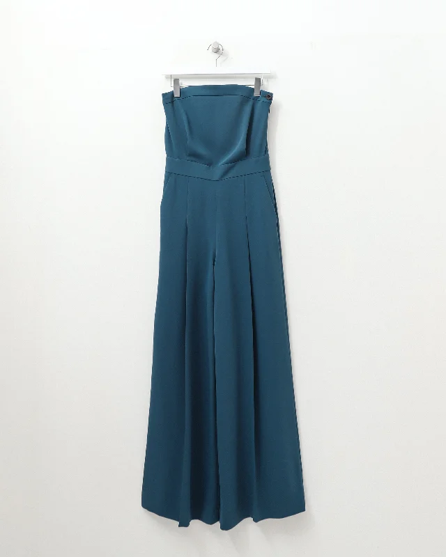 SATIN STRAPLESS JUMPSUIT 16210 Earthy Women's 