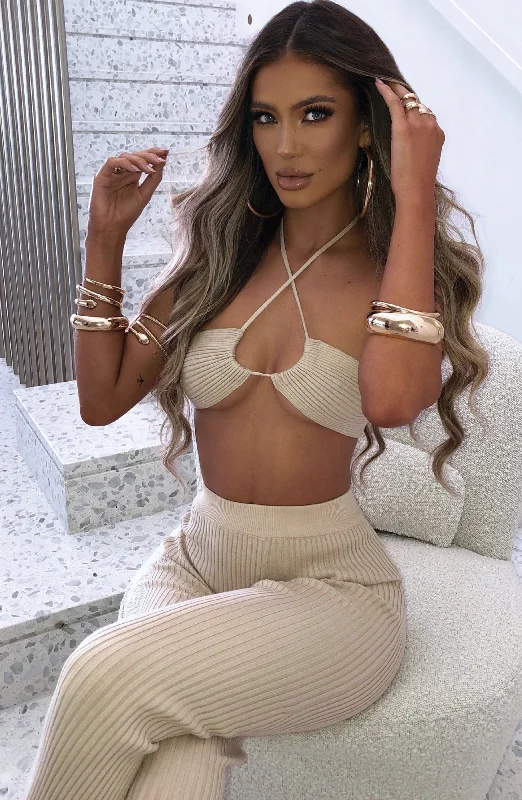 Kyana Crop - Beige Vintage Women's 1970S 