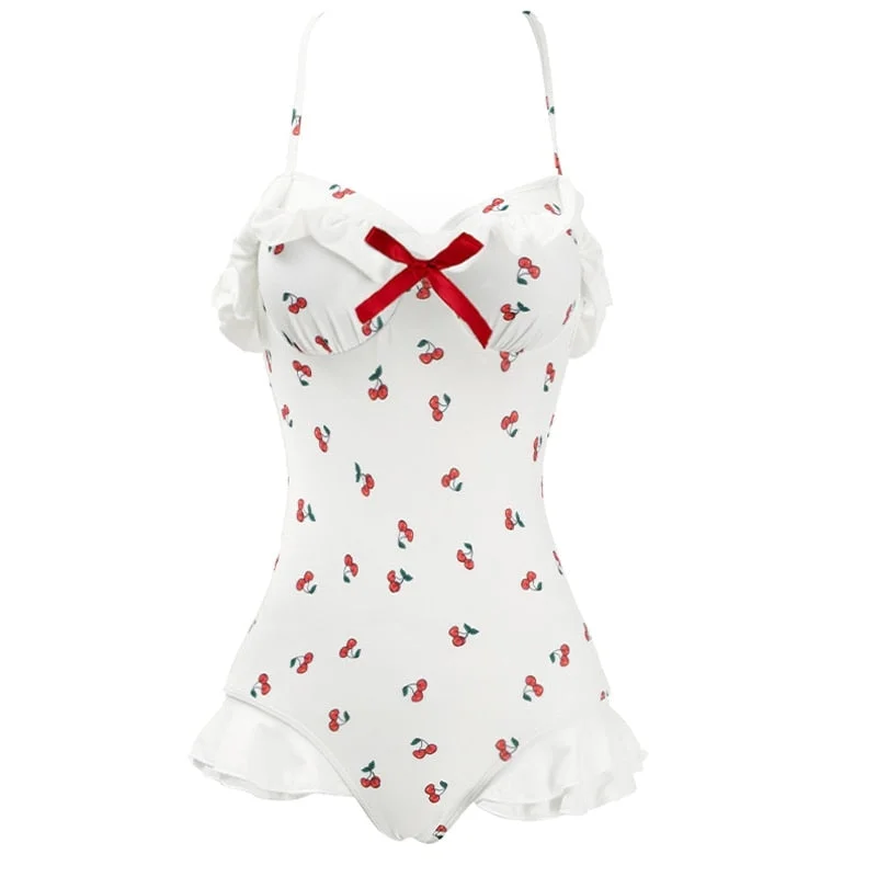Cherry Ruffle Onesie Earthy Women's Hemp - based