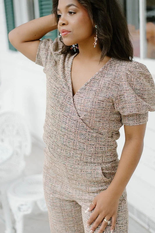 Mauve Tweed Set Top Business